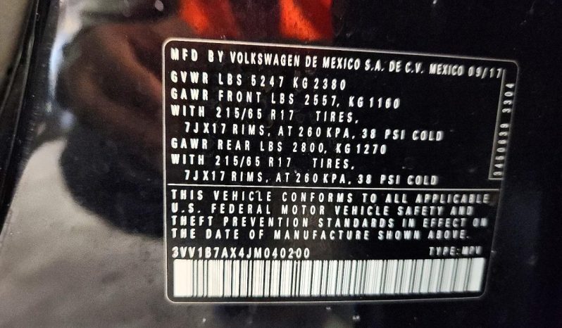
VOLKSWAGEN TIGUAN S/LIMITED, 2018 (2017) full									