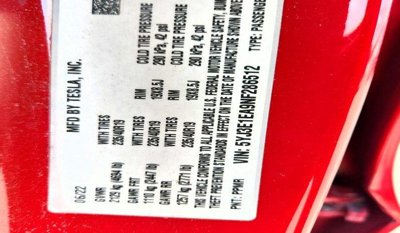 
TESLA MODEL 3 RWD, 2022 full									