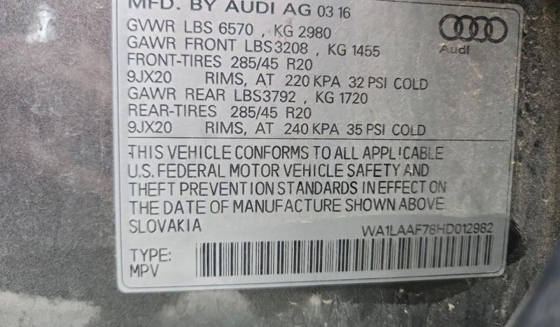 
AUDI Q7 PREMIUM PLUS, 2017 (2016) full									
