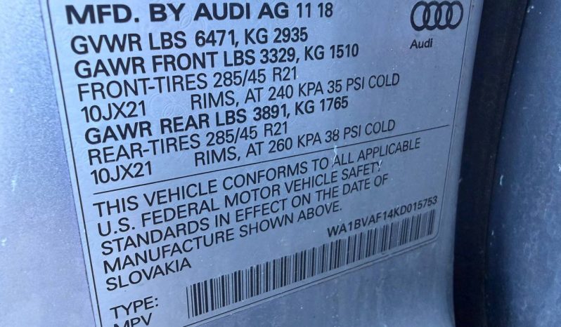 
AUDI Q8 PREMIUM PLUS, 2019 (2018) full									