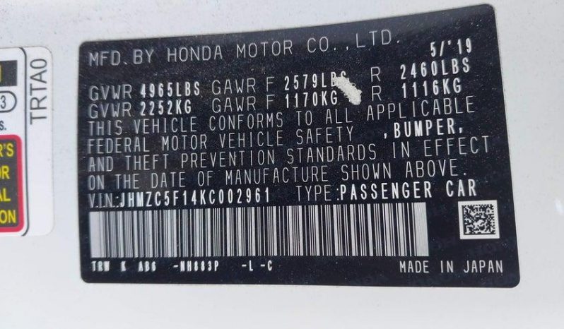 
HONDA CLARITY PLUG-IN HYBRID, 2019 full									