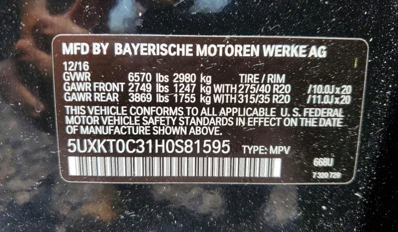 
BMW X5 XDR40E, 2017 (2016) full									