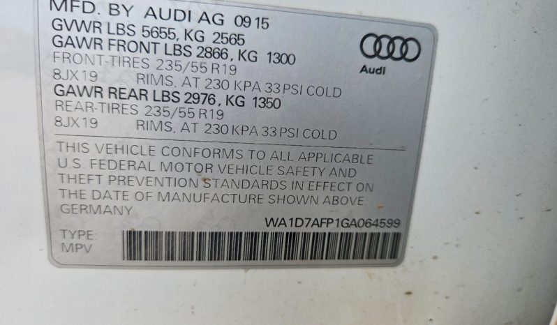 
AUDI Q5 PREMIUM PLUS S-LINE, 2016 (2015) full									