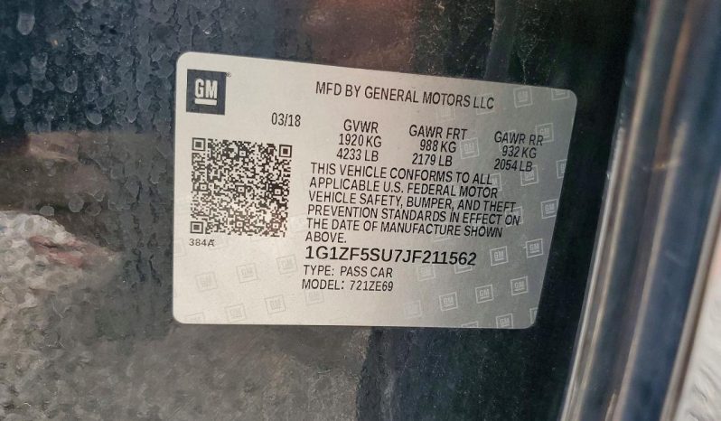 
CHEVROLET MALIBU HYBRID, 2018 full									