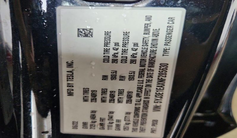
TESLA MODEL 3 RWD, 2022 full									