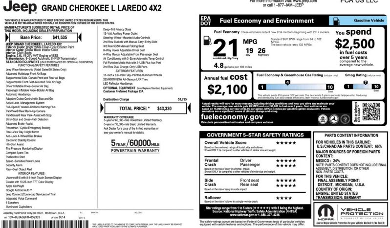 
JEEP GRAND CHEROKEE L LAREDO, 2023 full									
