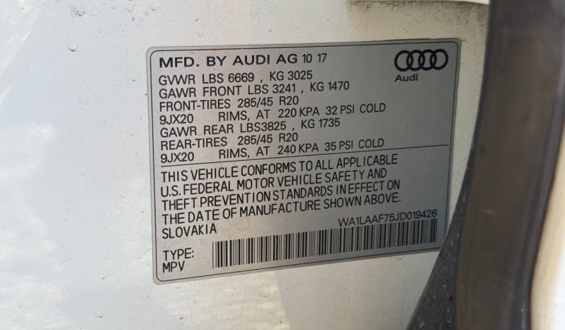 
AUDI Q7 3.0T PREMIUM, 2018 (2017) full									