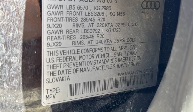 
AUDI Q7 PRESTIGE, 2017 (2016) full									