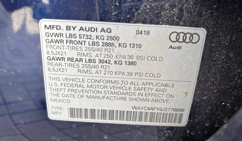 
AUDI SQ5 PRESTIGE, 2018 full									