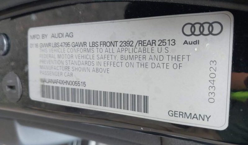 
AUDI A4 PREMIUM, 2017 (2016) full									