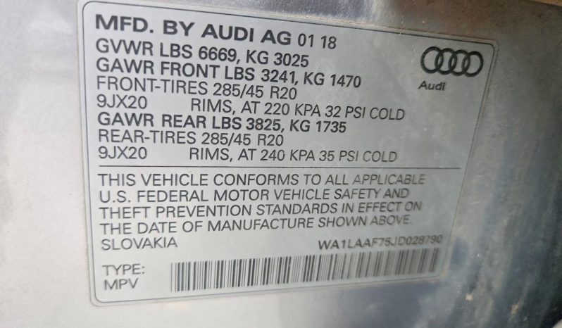 
AUDI Q7 PREMIUM PLUS, 2018 full									