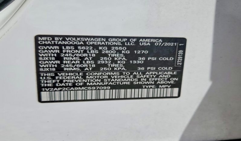 
VOLKSWAGEN ATLAS S, 2021 full									