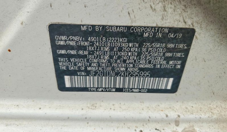 
SUBARU CROSSTREK LIMITED, 2019 full									