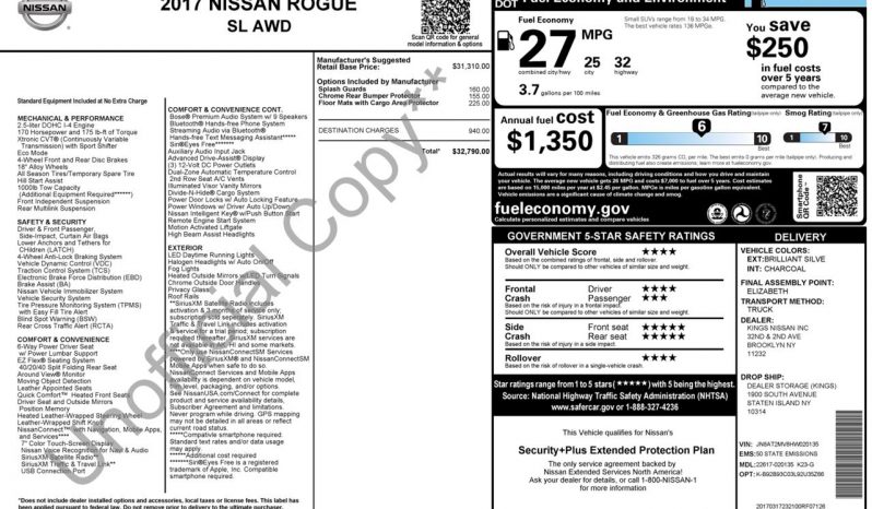 
NISSAN ROGUE SL, 2017 full									