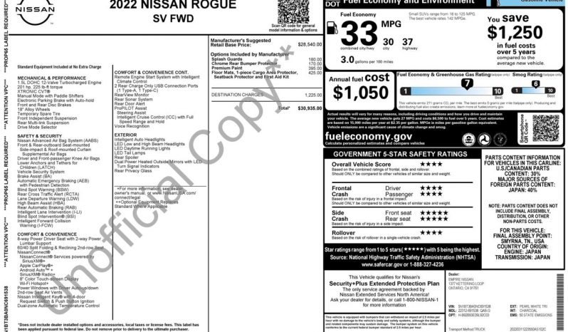 
NISSAN ROGUE SV, 2022 full									