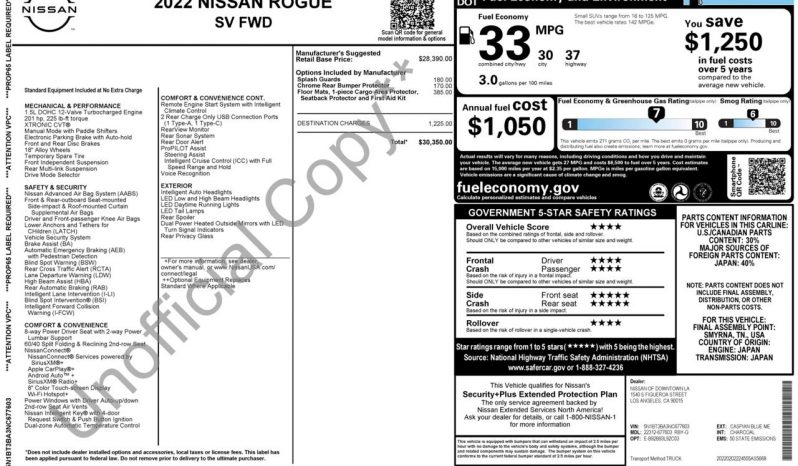 
NISSAN ROGUE SV, 2022 full									