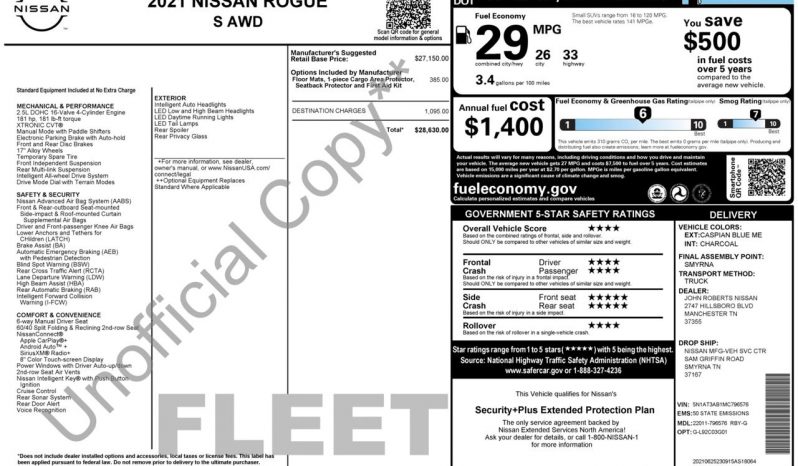 
NISSAN ROGUE S, 2021 full									