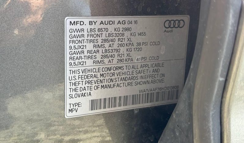 
AUDI Q7 PRESTIGE, 2017 (2016) full									
