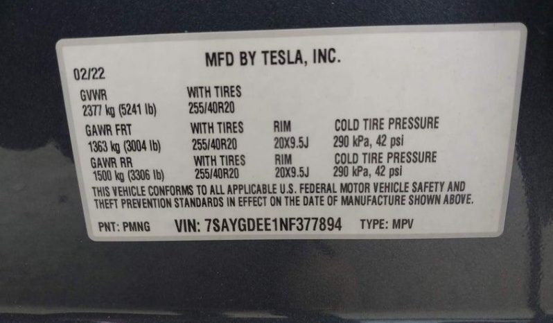 
TESLA MODEL Y LR DM, 2022 full									